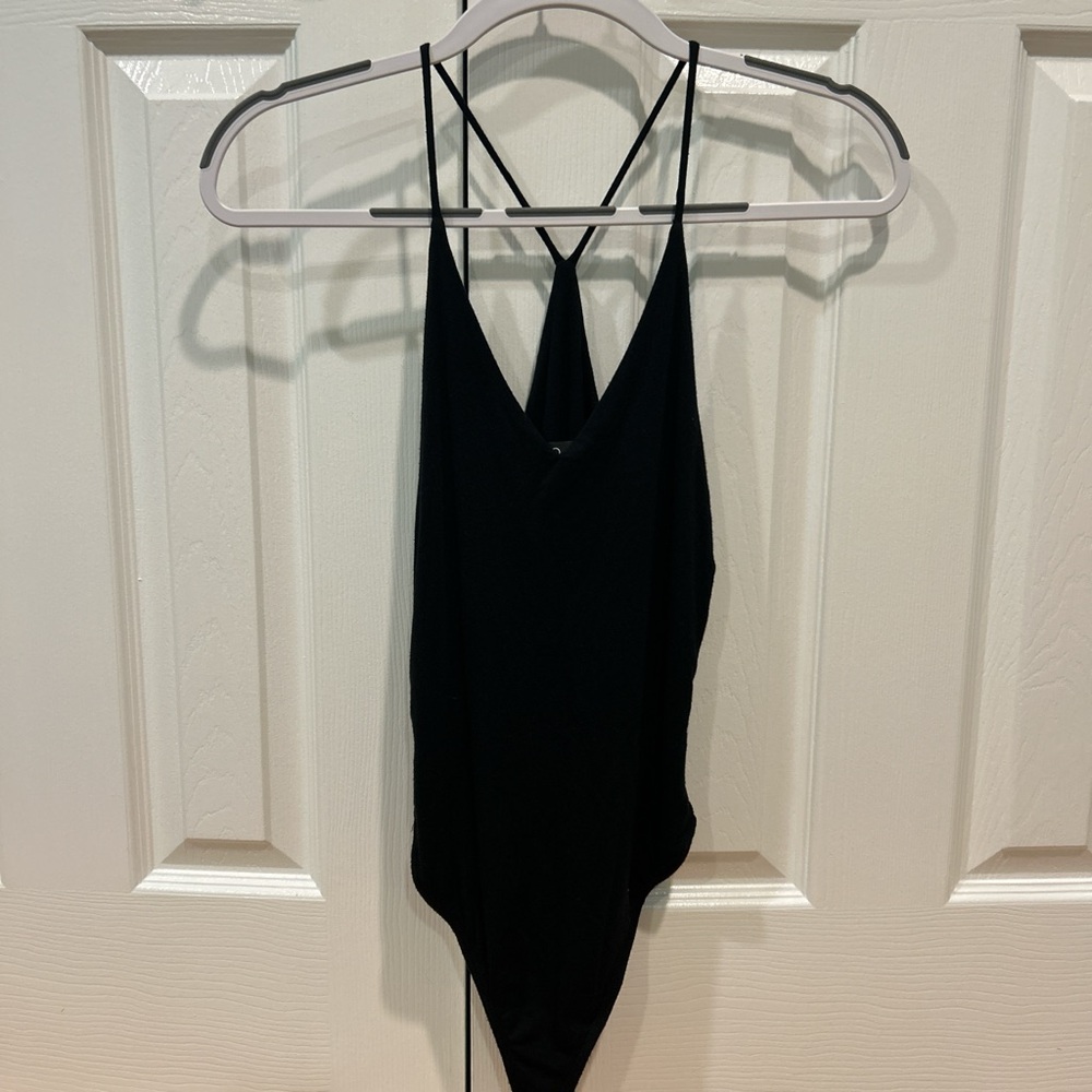 FORE Black Strappy Bodysuit